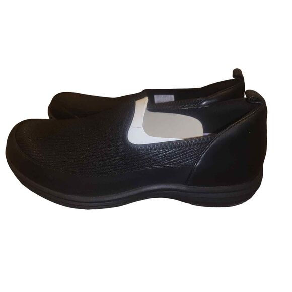 Aravon Black slip on comfort loafer/tennie style shoe size 7 leather NWOT - Picture 2 of 5